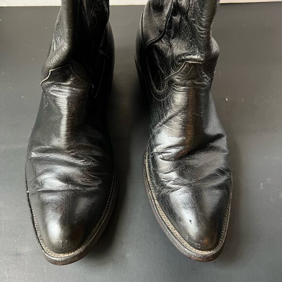 Vintage Justin Black Vintage Roper Boots M 7.5| W 9-9.5 | E 41 main image 14